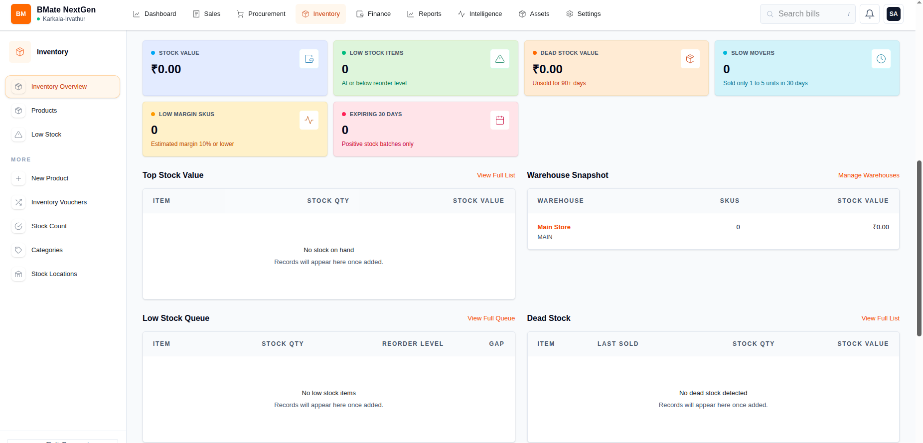 BMate Dashboard Screenshot